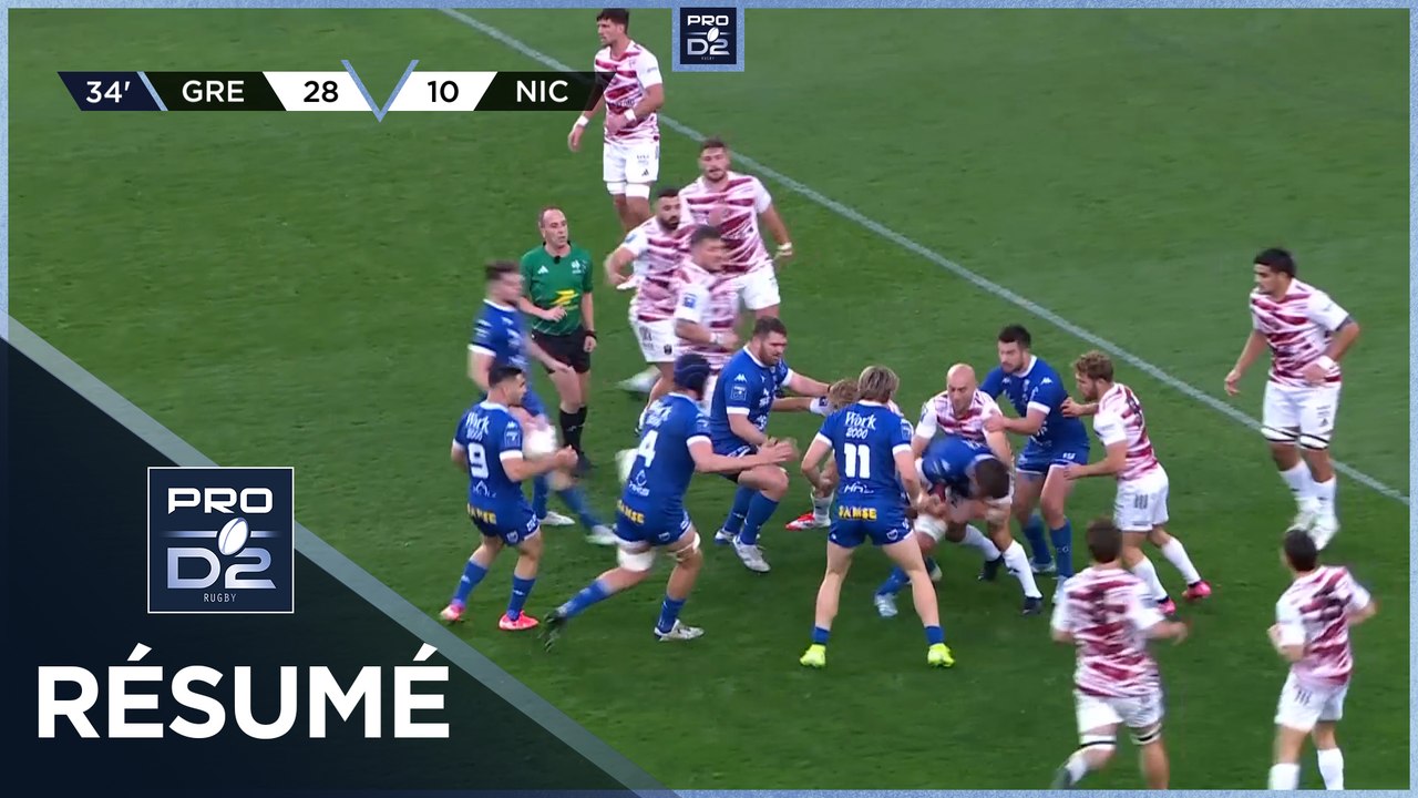 PRO D2 Saison 2024-2025 J27 - Résumé FC Grenoble Rugby - Stade Niçois Rugby