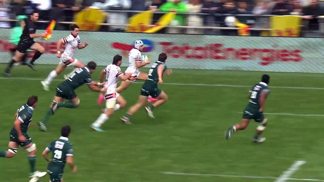 TOP 14 - Essai de Louis BIELLE-BIARREY (UBB) - Section Paloise - Union Bordeaux-Bègles