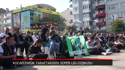 Muhteşem atmosfer! Kocaelispor taraftarı Süper Lig'i kutluyor...