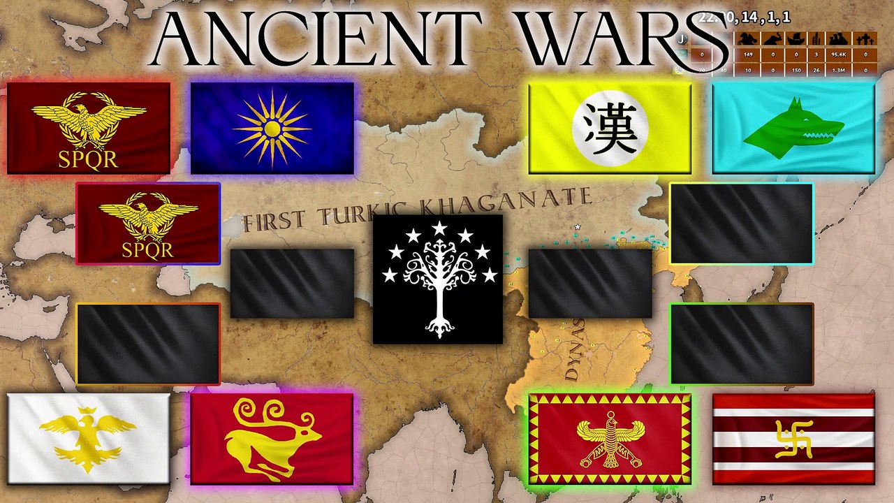 First Turkic Khaganate vs Han Dynasty /ANCIENT Wars II - HOI4 Timelapse