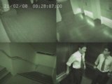Caught on CCTV in an elevator at raffles place