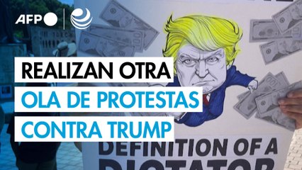 Miles salen a las calles en EU en otra ola de protestas contra Trump