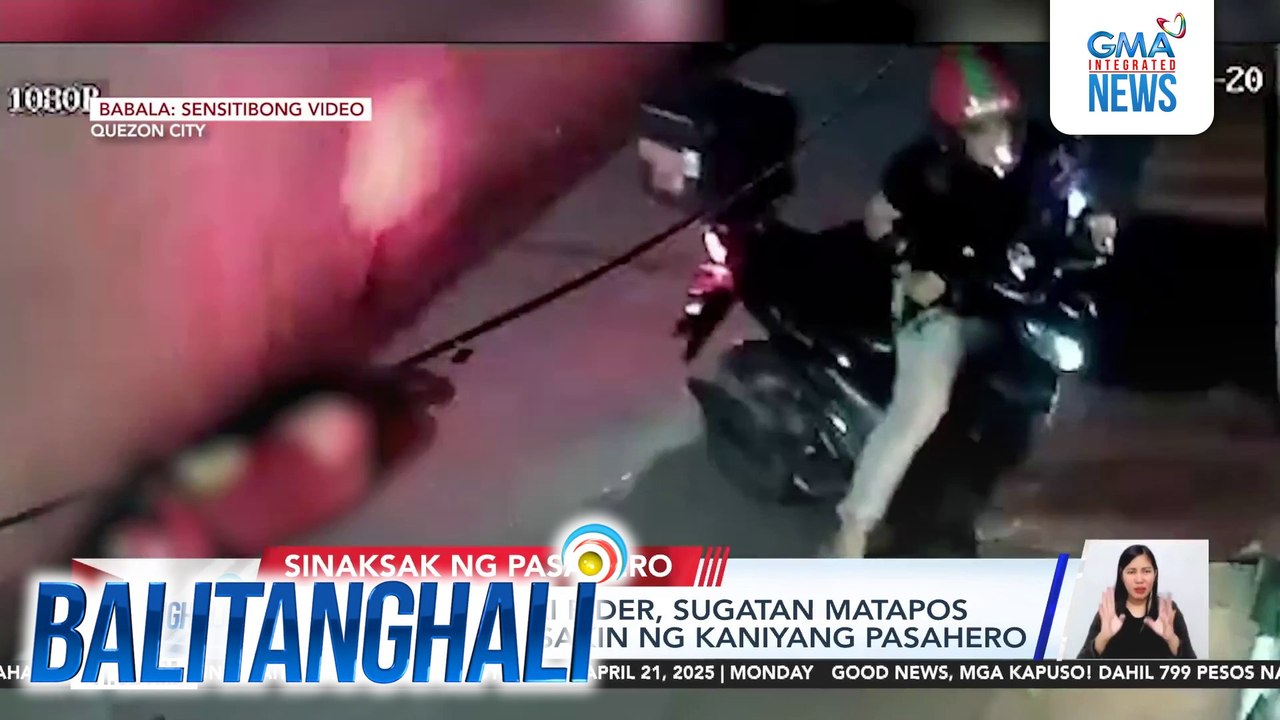 Motorcycle taxi rider, sugatan matapos ilang beses saksakin ng kaniyang pasahero | Balitanghali