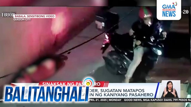 Motorcycle taxi rider, sugatan matapos ilang beses saksakin ng kaniyang pasahero | Balitanghali