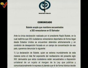 Comunicado | Fiscal General exige la inmediata liberación de venezolanos secuestrados en El Salvador