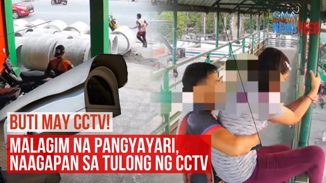 BUTI MAY CCTV! Malagim na pangyayari, naagapan sa tulong ng CCTV | GMA Integrated Newsfeed