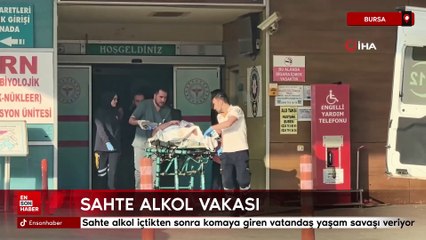Bursa'da sahte alkol komalık etti