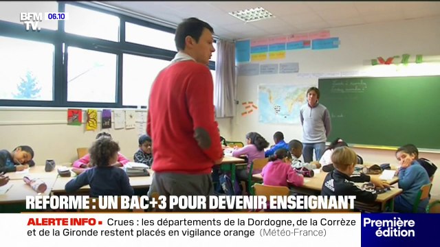 Réforme des concours enseignants: il suffira désormais d'un bac+3 au lieu d'un bac +5 pour être admissible