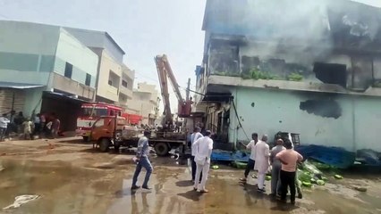 भीलवाड़ा के ऑयल गोदाम में भीषण आग से दहशत