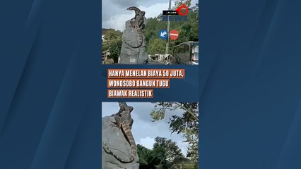 Hanya Menelan Biaya 50 Juta, Wonosobo Bangun Tugu Biawak Realistik