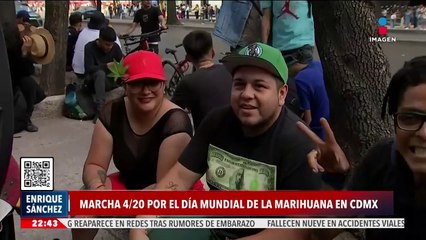Consumidores de marihuana celebran el Día Internacional de la Marihuana en CDMX