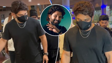 Allu Arjun’s All-Black Look At Mumbai Airport Catches Attention, Appears Upset