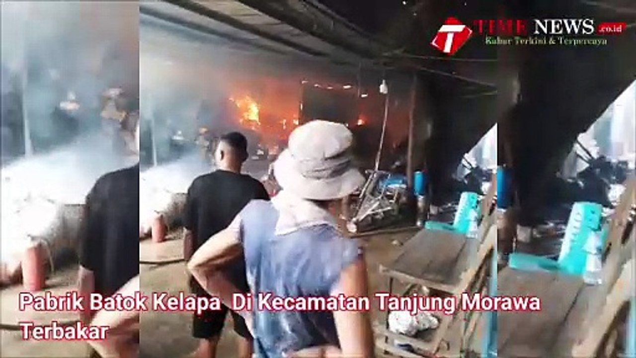 Pabrik Batok Kelapa  Di Kecamatan Tanjung Morawa Terbakar