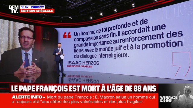 Emmanuel Macron, Ursula von der Leyen, Isaac Herzog... Les responsables politiques rendent hommage au pape François, mort à 88 ans