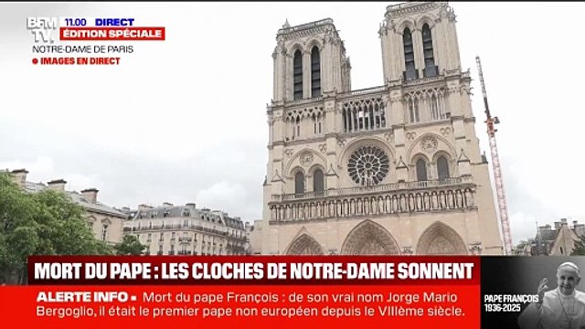 Mort du pape François: les cloches de Notre-Dame de Paris retentissent 88 fois