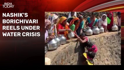 Woman clings to rope, descends into a well as Nashik's Borichivari faces shortage