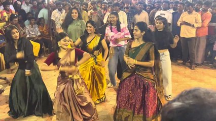 4K Tamil Actress Group Dance Divya  Duraiswamy and Priya Madhu |  Dasara Disco 2024