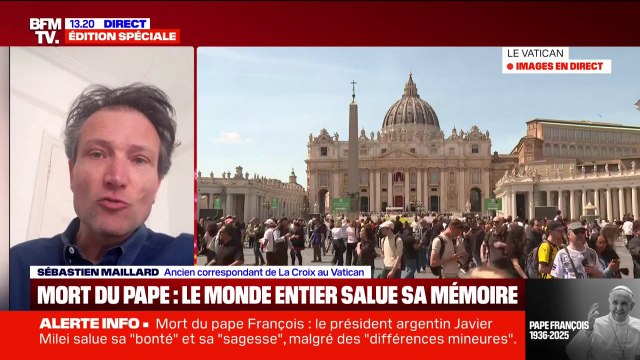Mort du pape François: On retiendra aussi un style, une manière d'être pape , affirme Sébastien Maillard, ancien correspondant de La Croix au Vatican