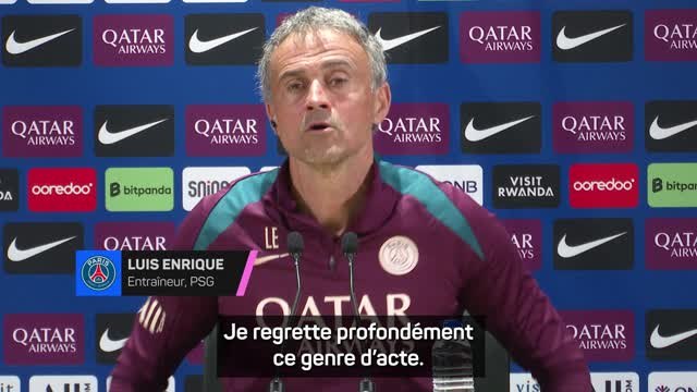 PSG - Luis Enrique condamne les violences à Saint-Etienne : “J’espère que l’auteur sera puni”