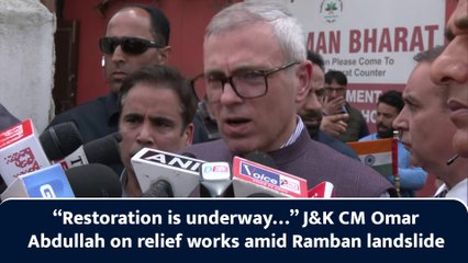 “Restoration is underway…” J&K CM Omar Abdullah on relief works amid Ramban landslide
