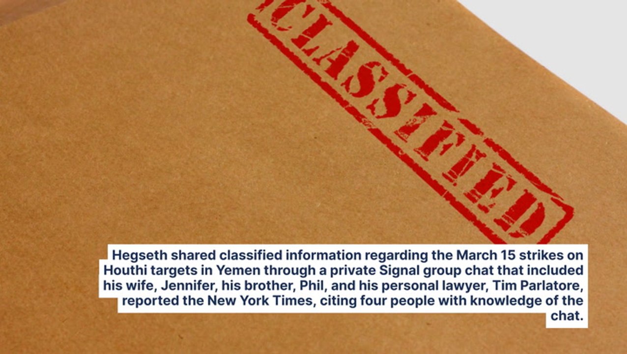Pete Hegseth Shared Yemen Strike Details In Another Signal Group Chat, This Time With His Wife, Brother And Personal Lawyer: Report
