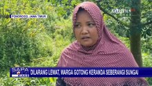 Dilarang Lewat, Warga di Ponorogo Terpaksa Gotong Keranda Seberangi Sungai Terjal
