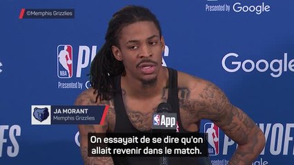 Grizzlies - Morant : “Nous ne jouerons plus jamais aussi mal”