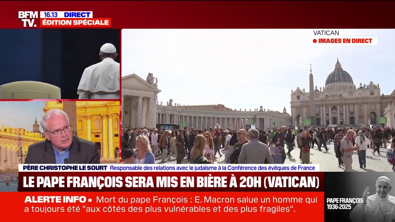 Mort du pape François: "Ce pape a été un frère universel" appelant à la paix à Gaza et à lutter contre l'antisémitisme, explique le père Christophe le Sourt