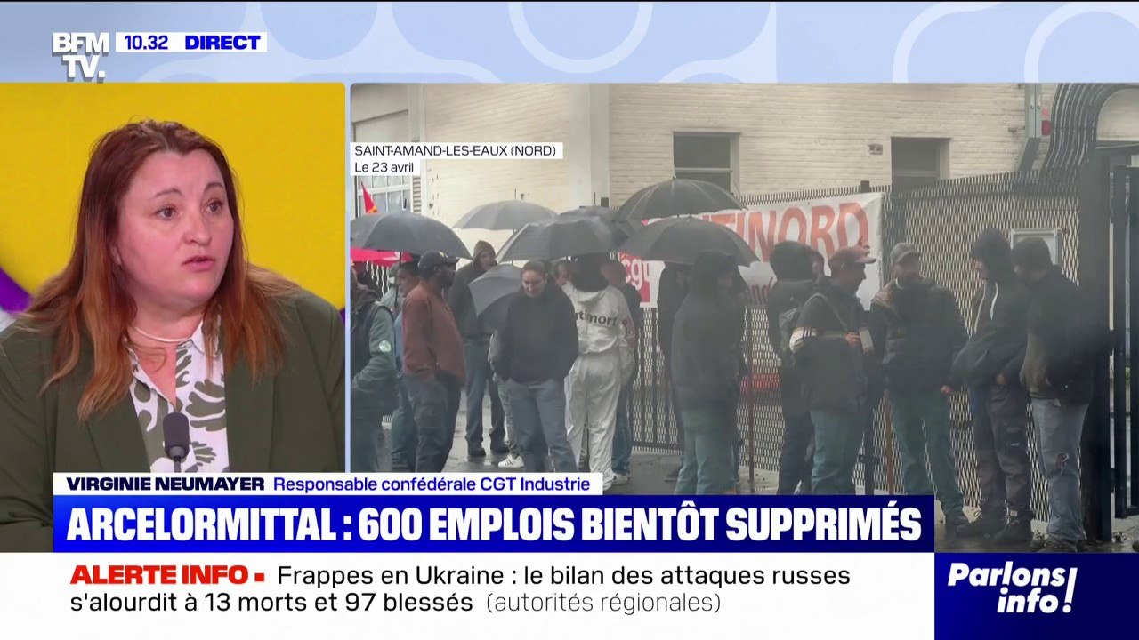 Virginie Neumayer (CGT Industrie) plaide pour "la nationalisation d'Arcelormittal"