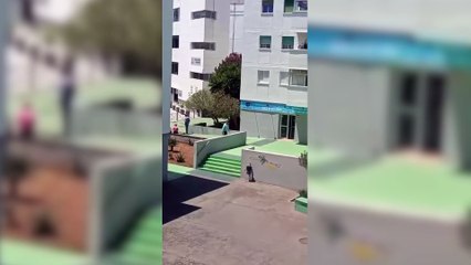 Dos personas se pelean en San Benito, La Laguna, una de ellas armada con un machete