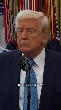 President Trump, speaking in the Oval Office, suggested that his high tariffs against China were ultimately a temporary negotiating tactic to strike a trade deal, rather than a longer-term trade policy. #Trump #tariffs #China Make a title
