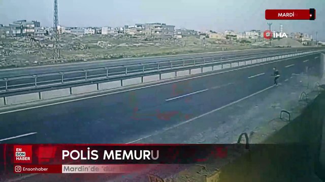 Mardin'de 'dur' ihtarına uymayan sürücü, polise çarpıp kaçtı