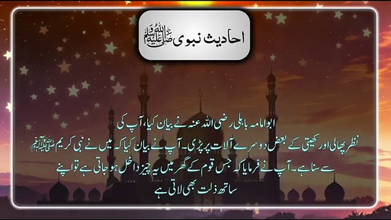 پیارے رسول صلی اللہ علیہ وآلہ وسلم نے فرمایا دیکھو