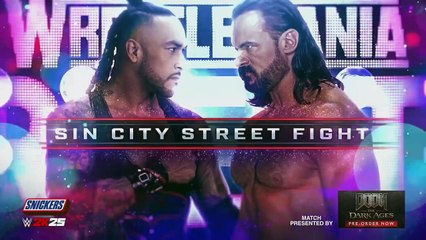 WRESTLEMANIA 41 - SIN CITY STREET FIGHT - DREW MC Intyre vs DAMIAN PRIEST