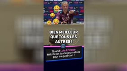 PSG - Quand Luis Enrique félicite un jeune journaliste pour sa question