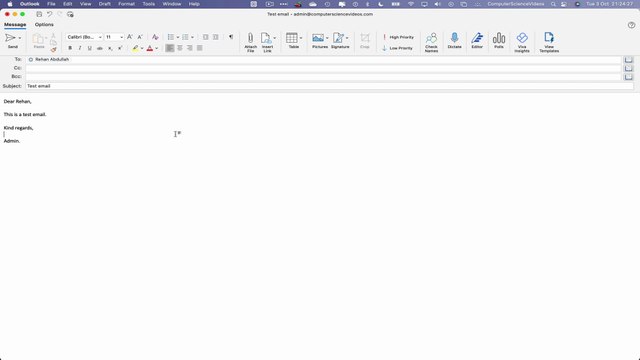 How to SEND an Email On Your Microsoft Outlook Account Using a Mac Computer - Basic Tutorial | New