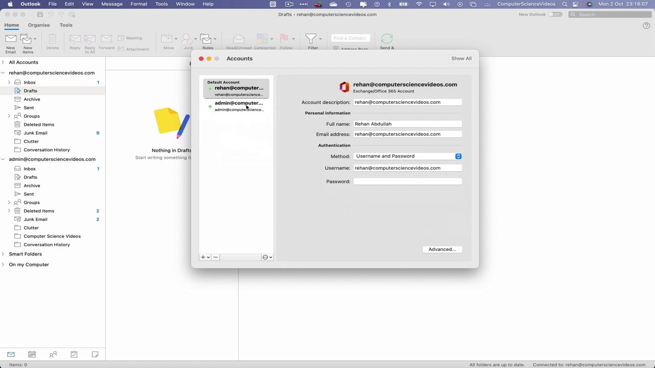 How to SIGN OUT to Your Microsoft Outlook Account On a Mac / Desktop Computer - Basic Tutorial | New