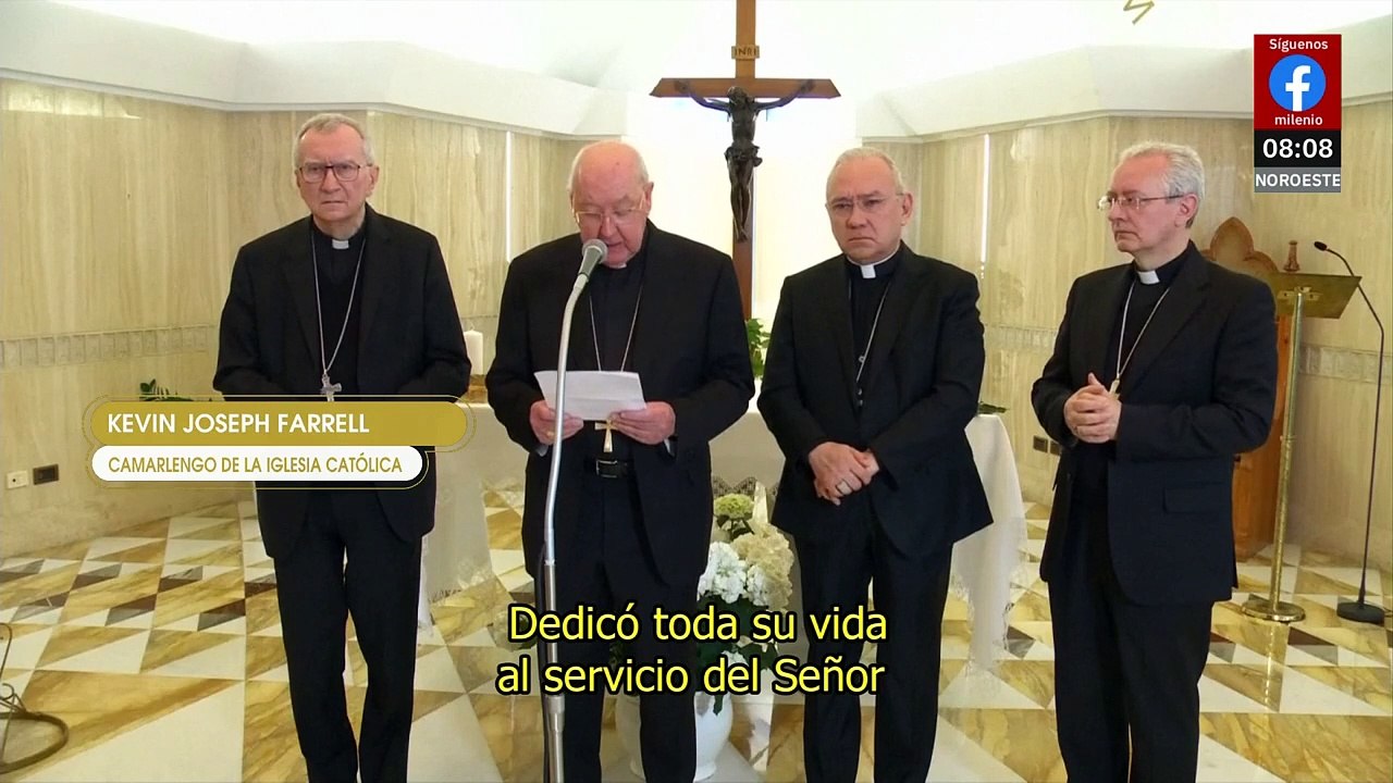 Así fue anunciada la muerte del Papa Francisco por el camarlengo