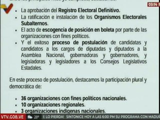 CNE: Hemos alcanzado un 62% de ejecución del cronograma electoral