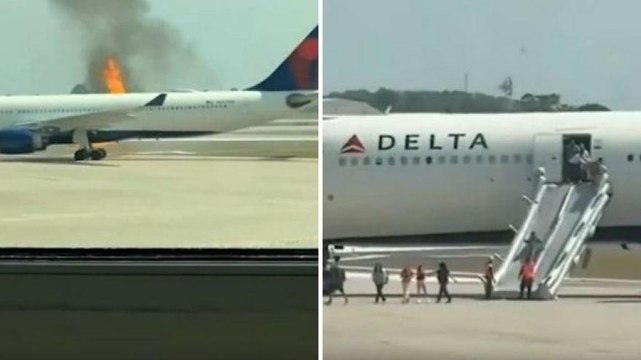 Il motore dell'aereo va a fuoco poco prima del decollo: evacuati i passeggeri