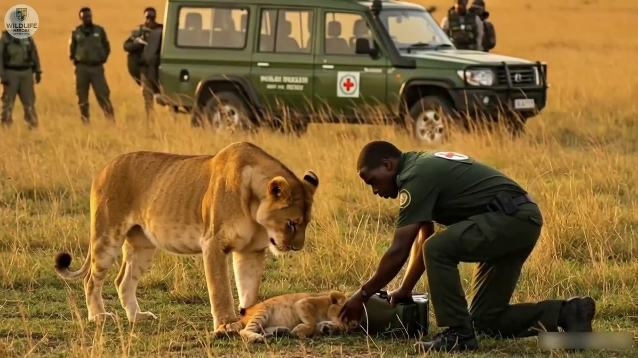 A Lioness Dragged Her Dying Cub to a Man, But No One Expected What Happened Next!