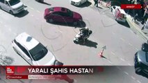 Amasya’da otomobilin kavşakta yayaya çarptığı kaza