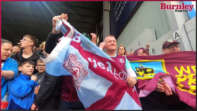 Burnley fans celebrate promotion back to the Premier League