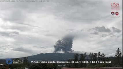 Erupción Volcán Poás | Lunes 21 de abril