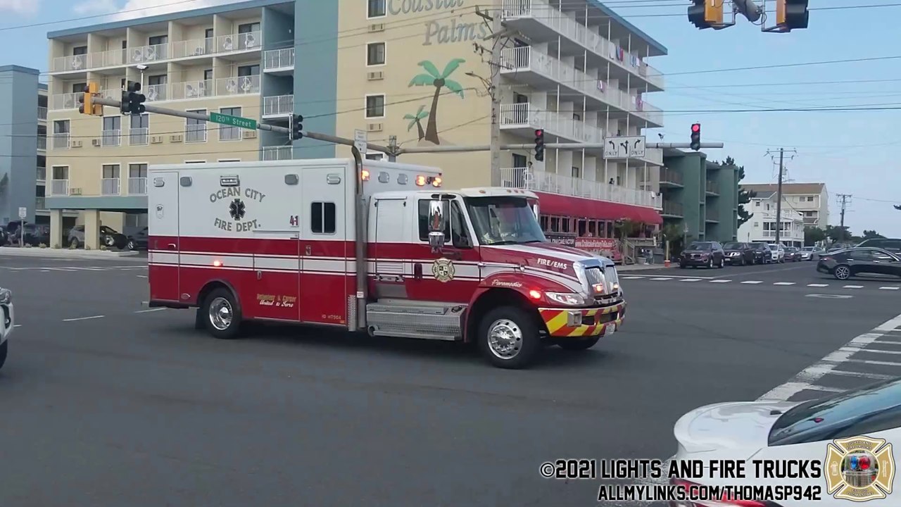 Ocean City Maryland Fire Department Ambulance Responding