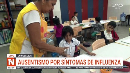 Ausentismo escolar a causa del aumento de casos de influenza