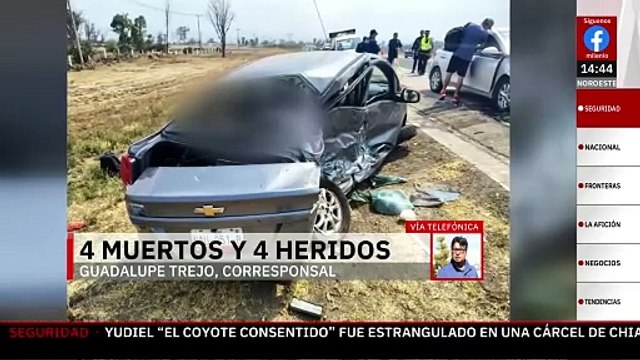 Choque en la carretera México-Tuxpan deja cuatro muertos y cuatro heridos
