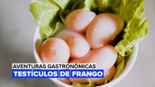 Testículos de frango não é um prato para os estômagos mais sensíveis