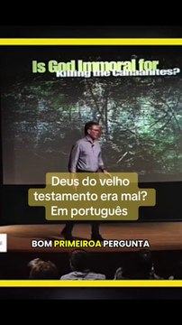 Excelente explicação sobre o porque o Deus do Velho Testamento parecia ser tão diferente do Deus que se apresenta no Novo testamento.