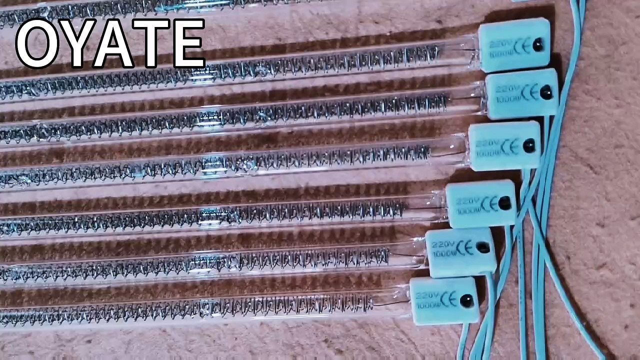 OYATE Clear Star Filament Fast Medium Wave Halogen Infrared Heat Lamp 1000w Flash IR Curing Lamps 1500w